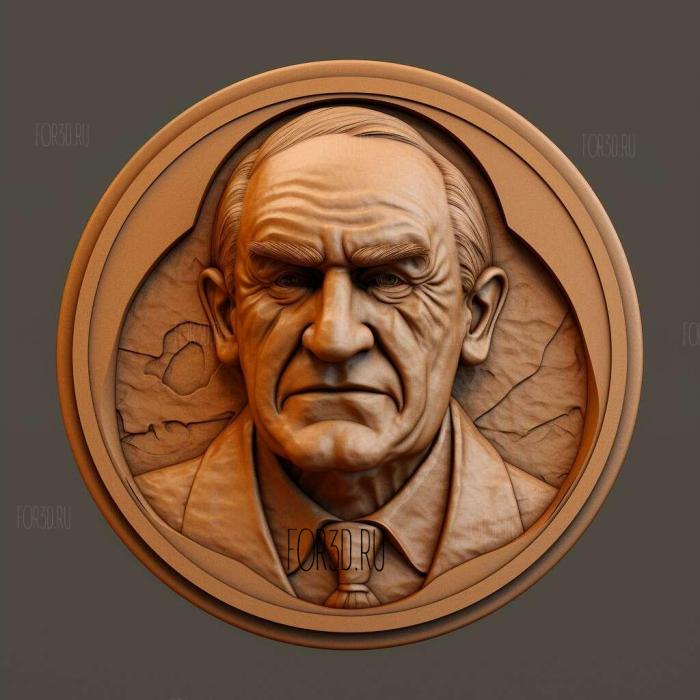 John Mc Cain stylized 3d model 3 stl model for CNC