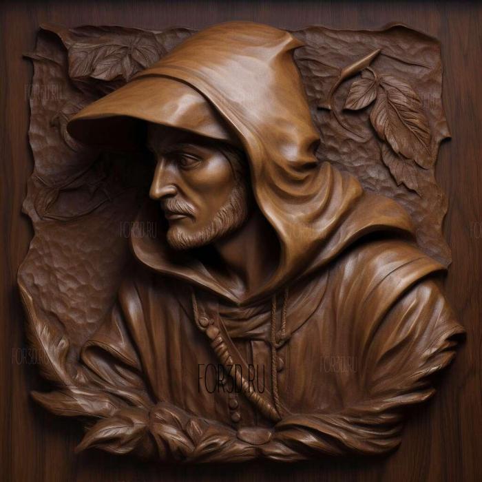 Robin Hood The Adventures of obin Hood Errol FlynnRELIE 3 stl model for CNC