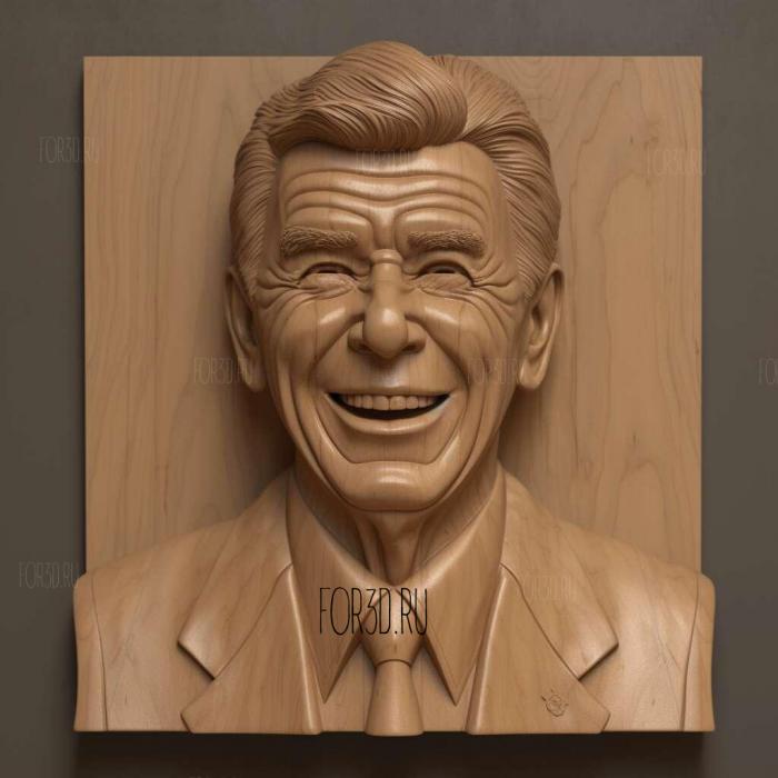 Ronald Reagan caricature 1 stl model for CNC