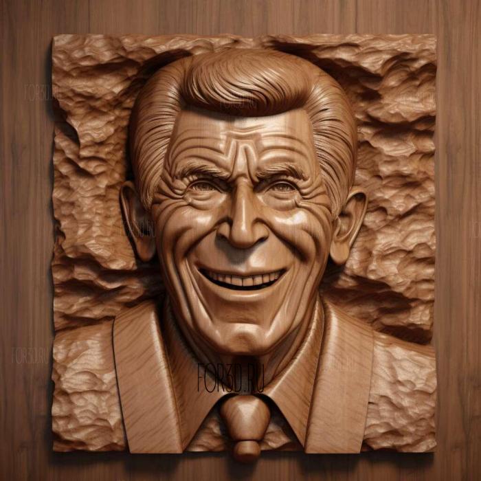 Ronald Reagan caricature 2 stl model for CNC