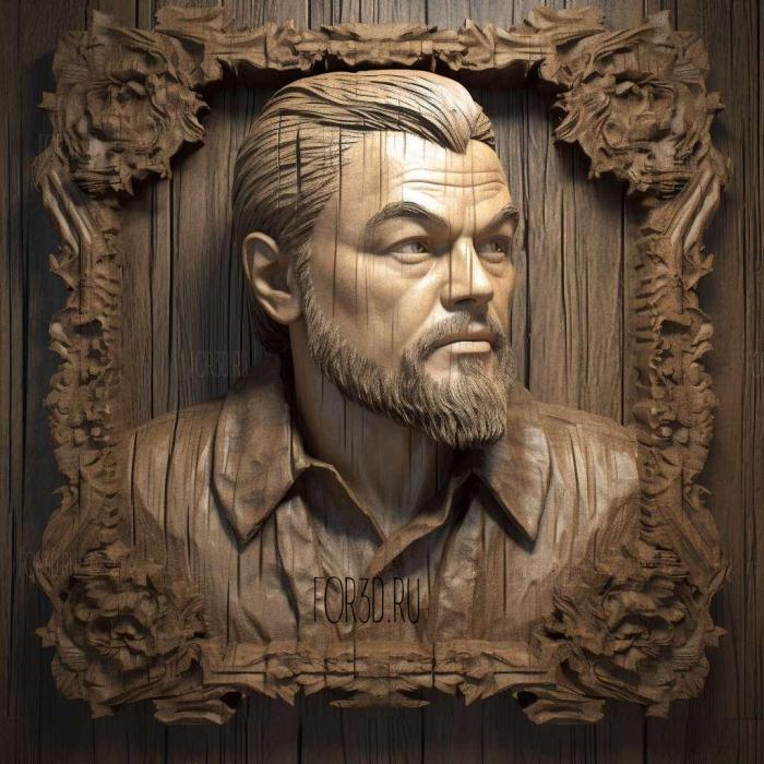 Leonardo DiCaprio 3 stl model for CNC