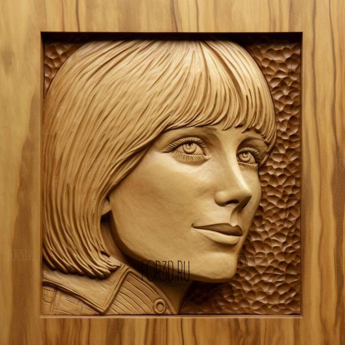 Olivia Newton John 1 stl model for CNC