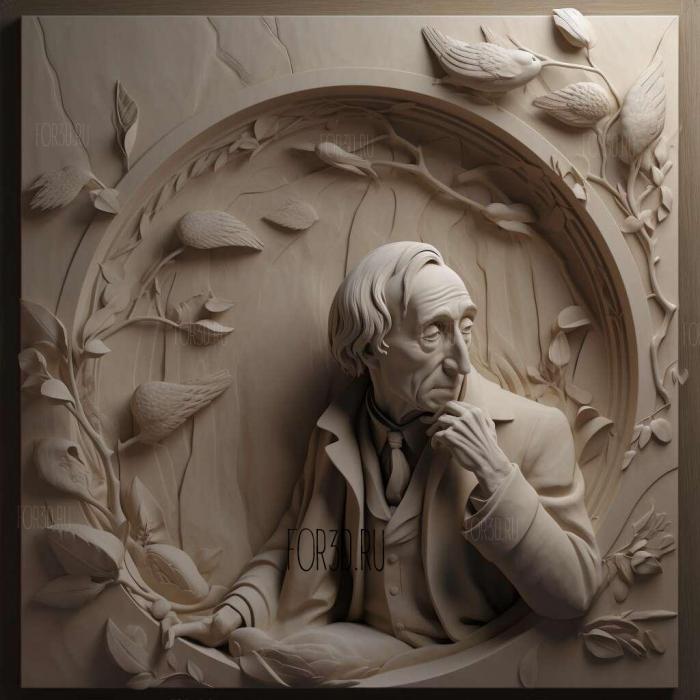 Hans Christian Andersen 1 stl model for CNC