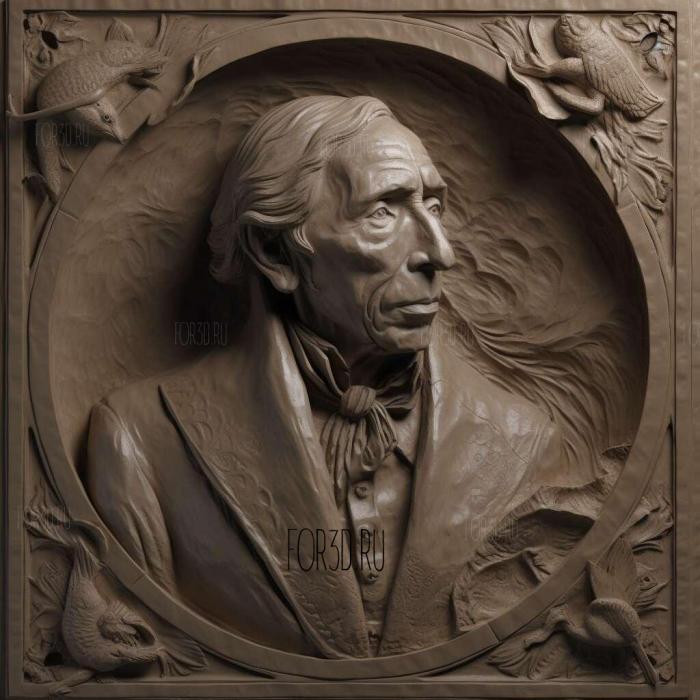 Hans Christian Andersen 3 stl model for CNC