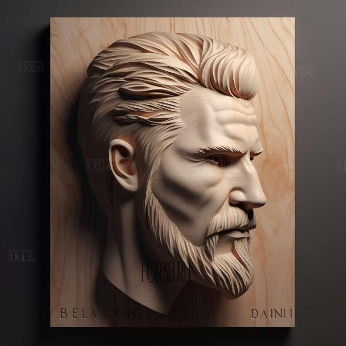 David Beckham head 1 stl model for CNC