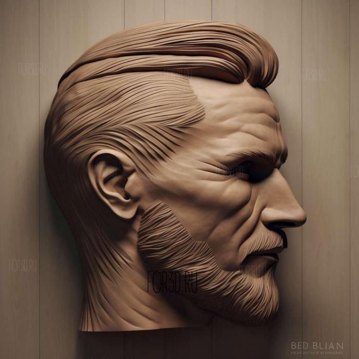 David Beckham head 2 stl model for CNC