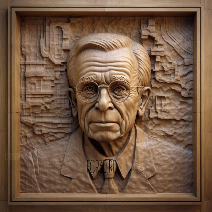 Kurt Godel mathematician 1 stl model for CNC