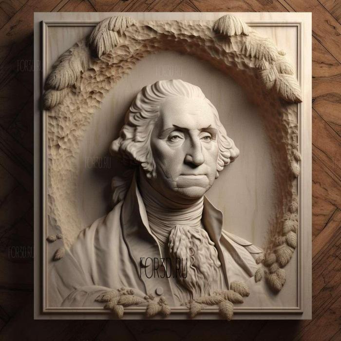 george washington 3 stl model for CNC