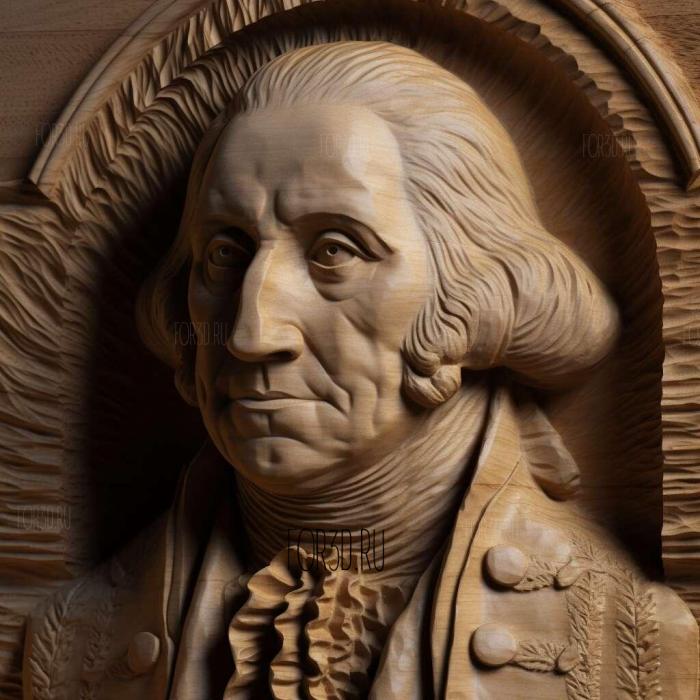 george washington 4 stl model for CNC