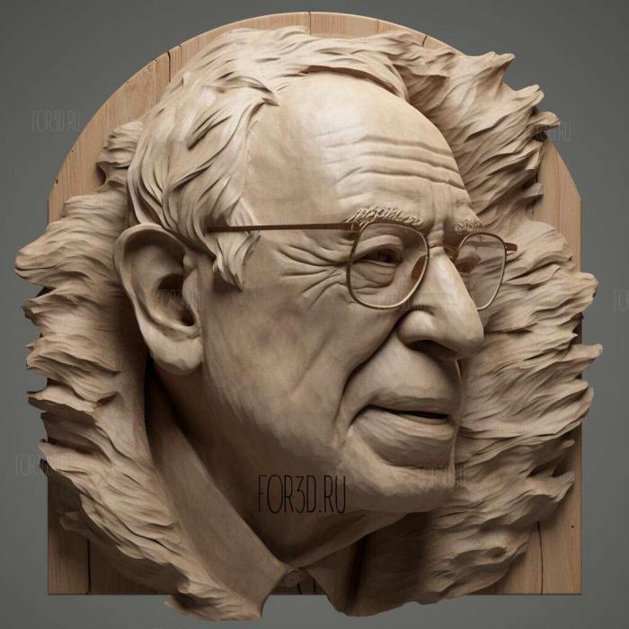 Bernie Sanders head 2 stl model for CNC