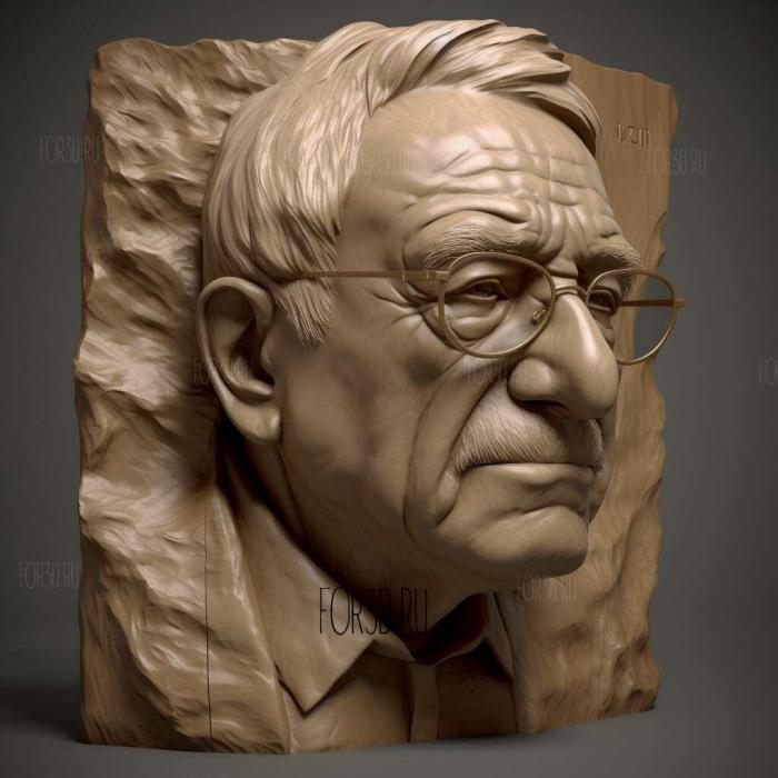 Bernie Sanders head 4 stl model for CNC