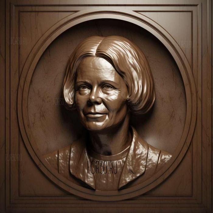 Bronze ure of Rosalynn Carter 2 stl model for CNC