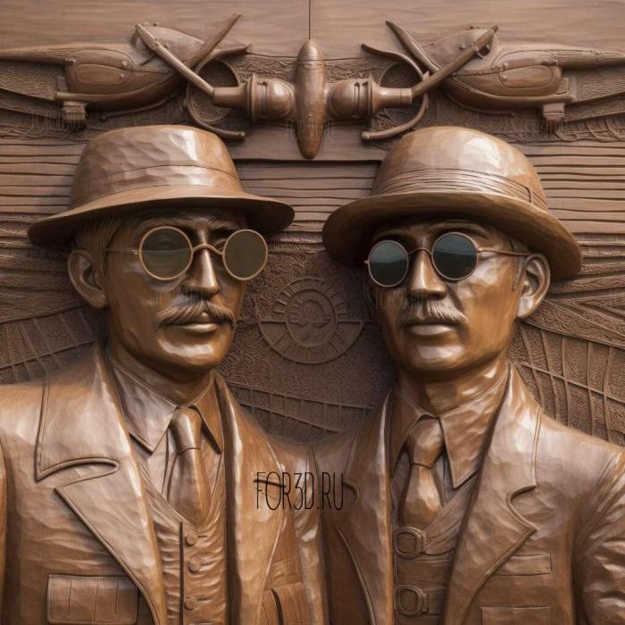 The Wright Brothers visionary aviators 1 stl model for CNC