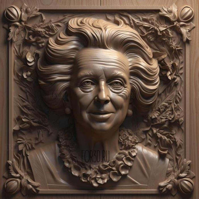 Margaret Thatcher British Prime Minister 4 stl model for CNC