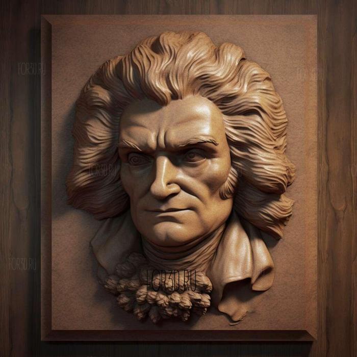 Jean Jacques Rousseau 3 3d stl модель для ЧПУ