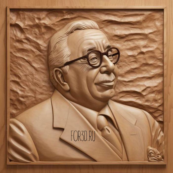 Louis BMayer Hollywood mogul 4 stl model for CNC