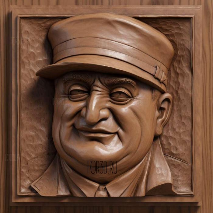 Mussolini caricature 1 stl model for CNC