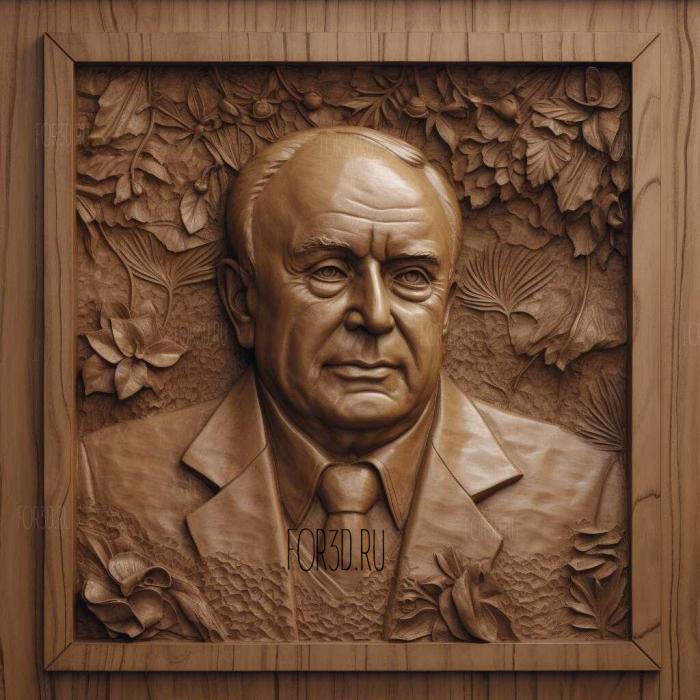 Mikhail Gorbachev Soviet reformer 1 stl model for CNC