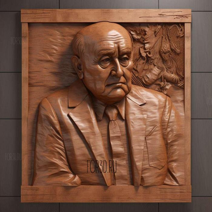 Mikhail Gorbachev Soviet reformer 4 stl model for CNC