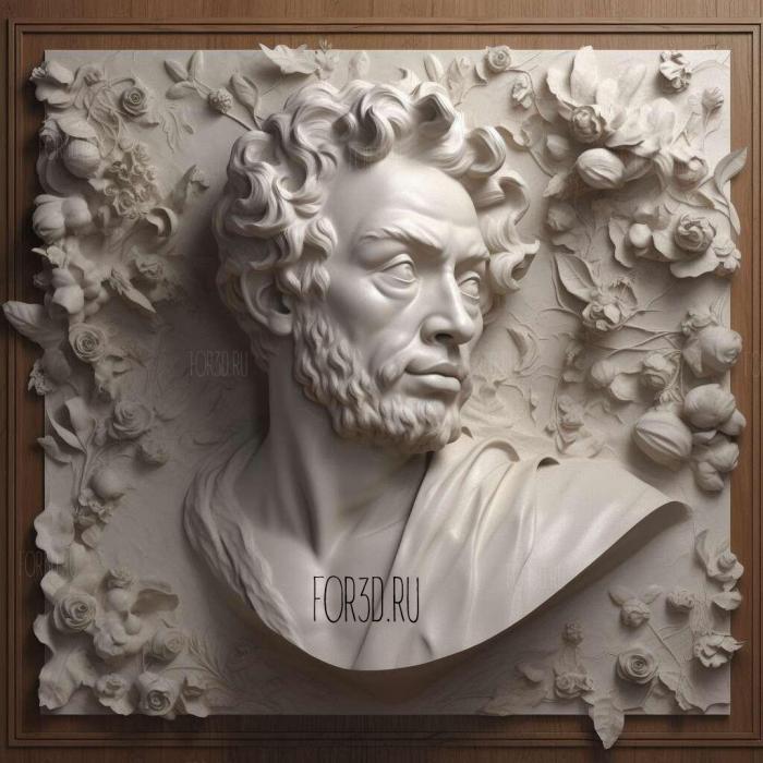 Alexander Sergeyevich Pushkin was a Russian poet 2 stl model for CNC