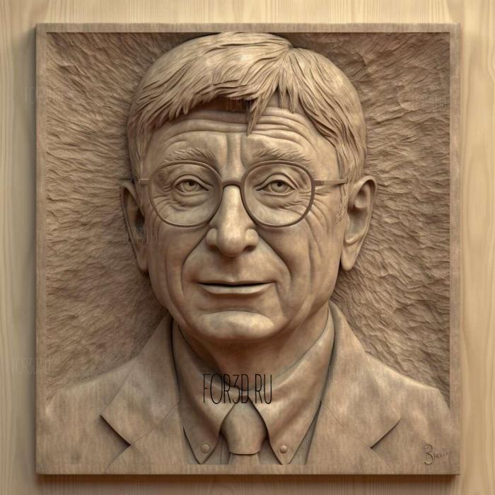 William Henry Bill Gates III 1 stl model for CNC