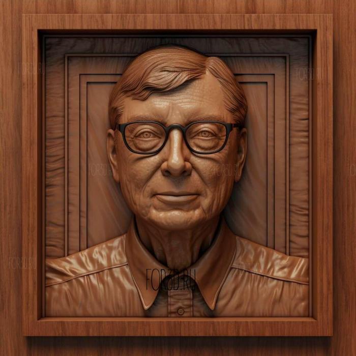 William Henry Bill Gates III 4 stl model for CNC