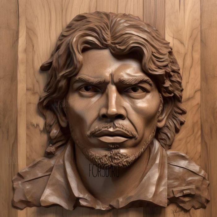 Ernesto Che Guevara 3 stl model for CNC