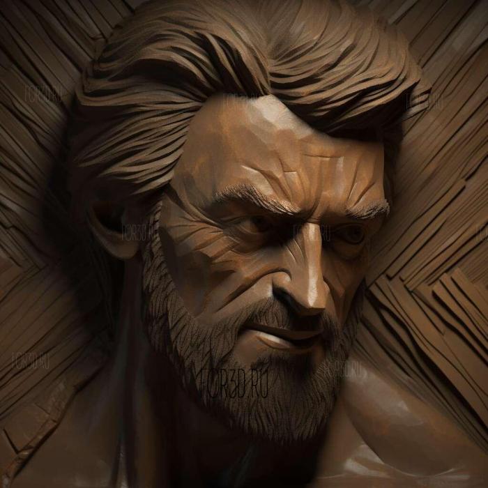 Logan Hugh Jackman 1 stl model for CNC