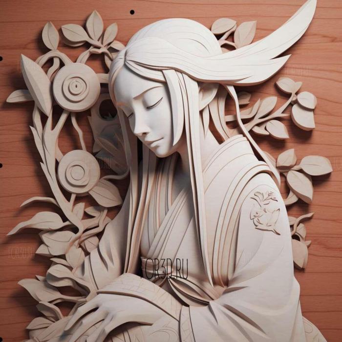 Princess Kaguya Ootsutsuki FROM NARUTO 4 stl model for CNC