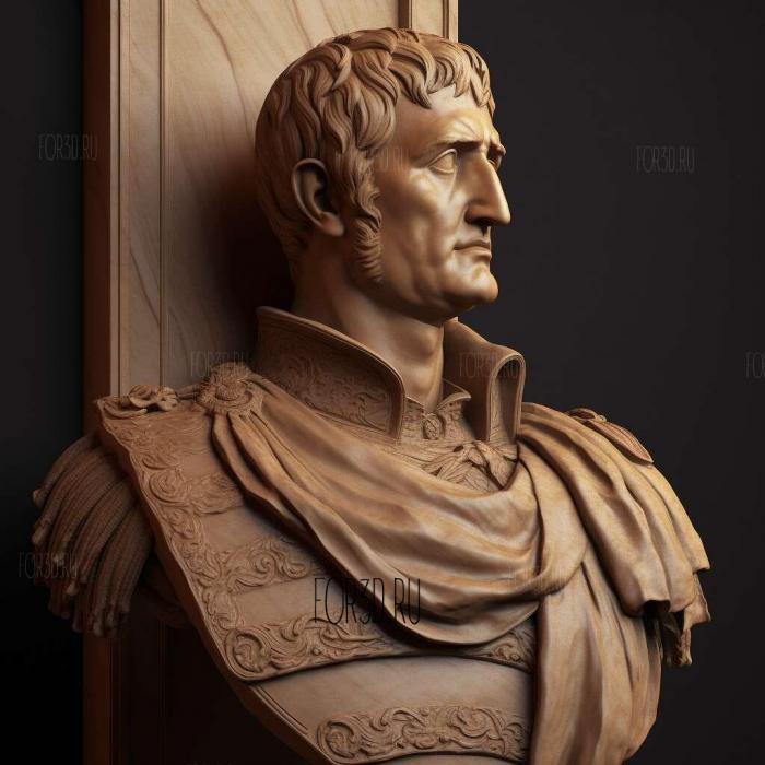 Napoleon Bonaparte Bust 4 stl model for CNC