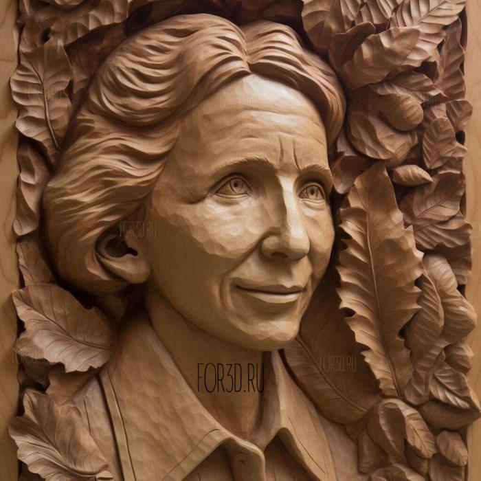 Rachel Carson environmentalist 2 stl model for CNC