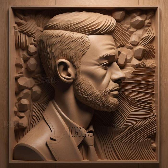 Justin Timberlake 1 stl model for CNC