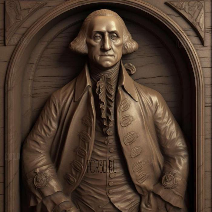 George Washington Greenough Statue 1840 1 stl model for CNC