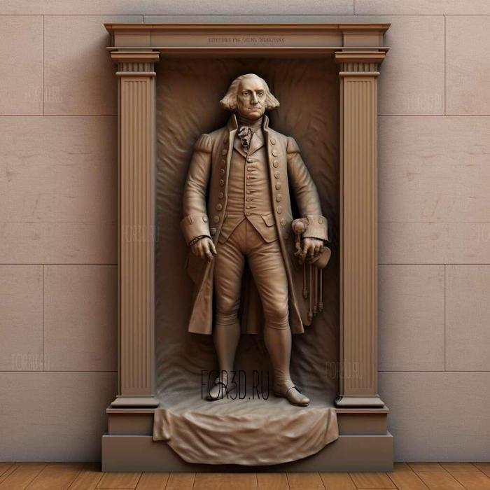 George Washington Greenough Statue 1840 3 stl model for CNC