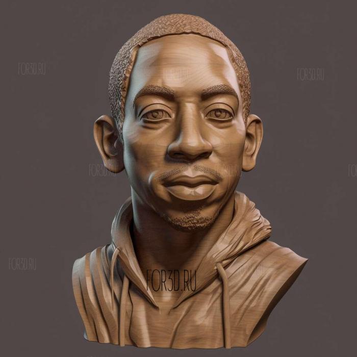 Ludacris bust for 3D ing 2 stl model for CNC