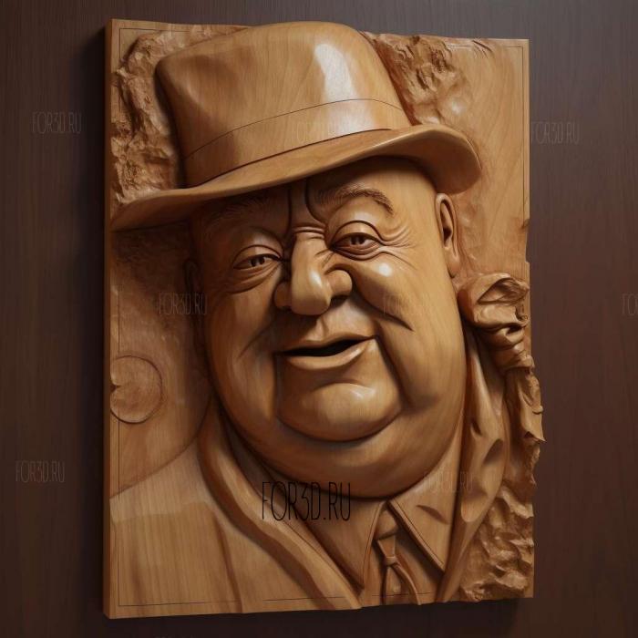 Winston Churchill caricature 4 stl model for CNC