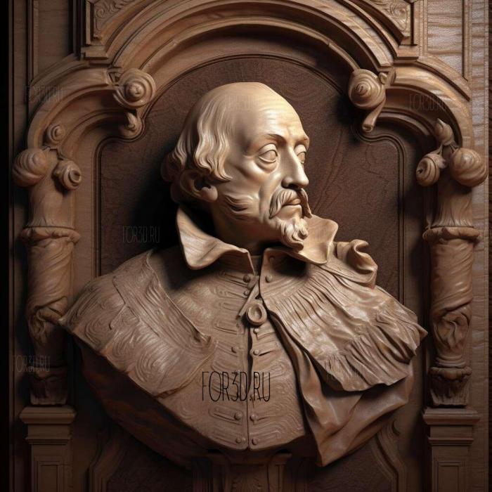 Cardinal de Richelieu 4 stl model for CNC