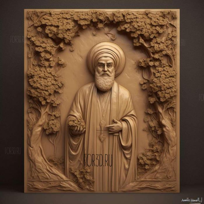 Iran Ayatollah Ruhollah Mousavi Khomeini 4 stl model for CNC