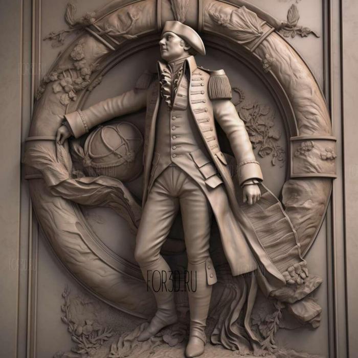 Statue of Horatio Nelson Greenwich London UK 1 stl model for CNC