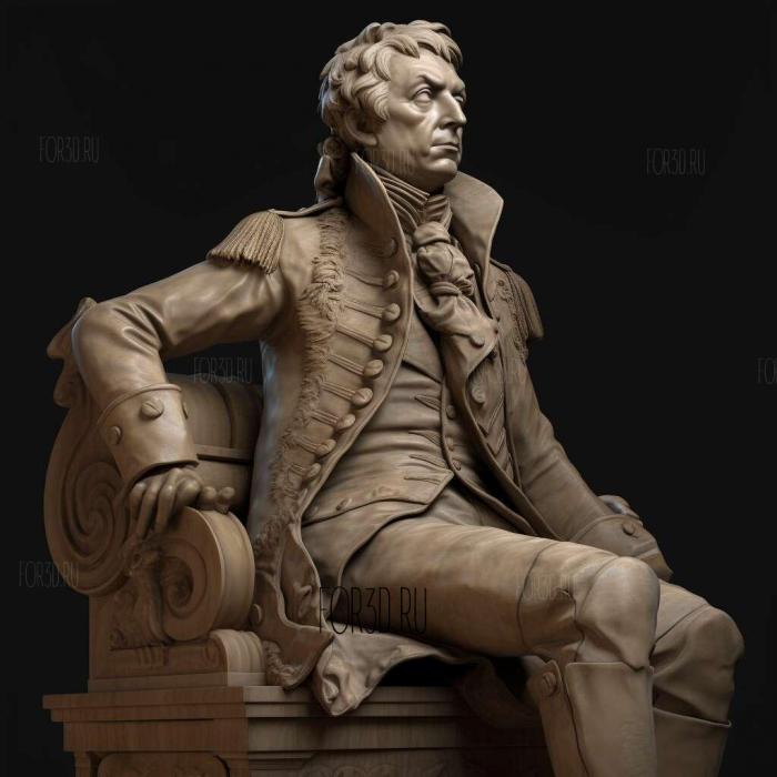 Statue of Horatio Nelson Greenwich London UK 4 stl model for CNC