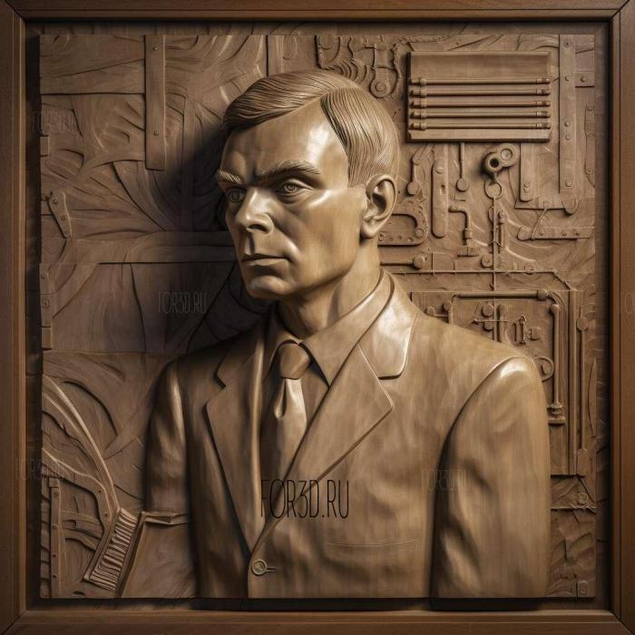 Alan Turing Creator of modern computing 1 stl model for CNC