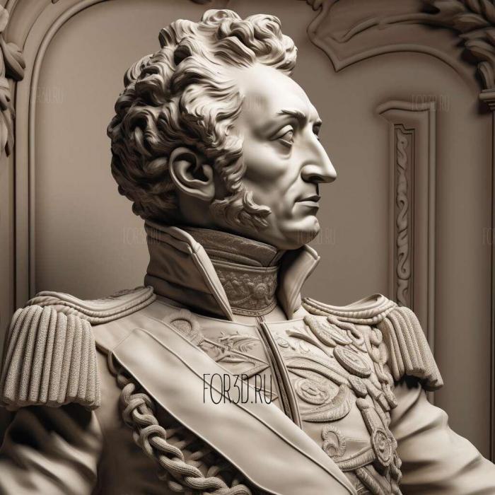 Karl von Clausewitz 1 stl model for CNC