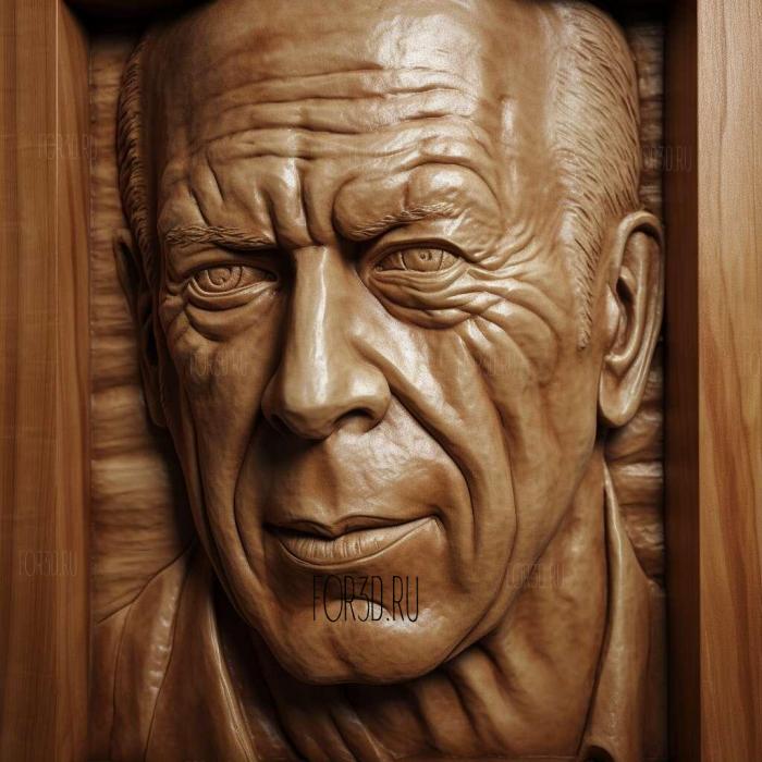 John McClane Bruce Willis 1 stl model for CNC