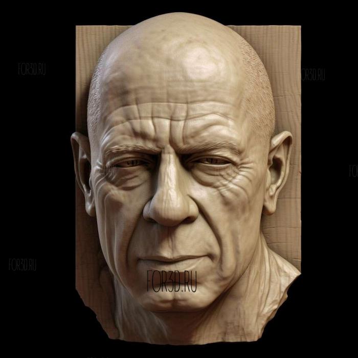 John McClane Bruce Willis 4 stl model for CNC