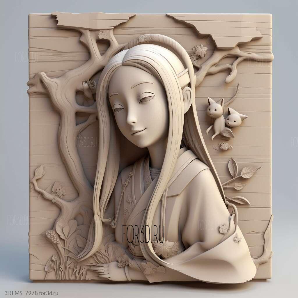 st Princess Kaguya Ootsutsuki FROM NARUTO 3 | 3d stl model for CNC