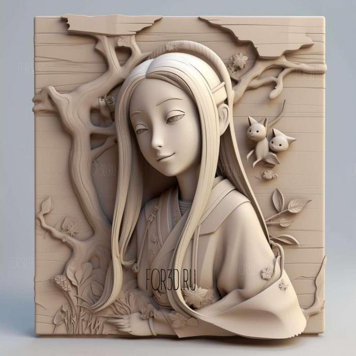 st Princess Kaguya Ootsutsuki FROM NARUTO 3 stl model for CNC