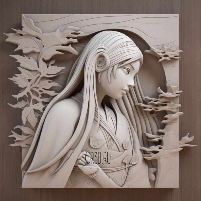 st Princess Kaguya Ootsutsuki FROM NARUTO 4 stl model for CNC