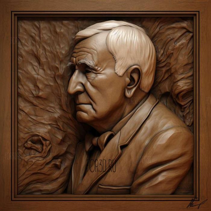 Thomas Alva Edison 1 stl model for CNC