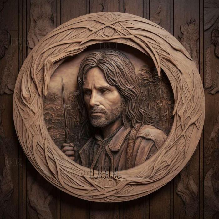 Aragorn Lord of the Rings 1 stl model for CNC