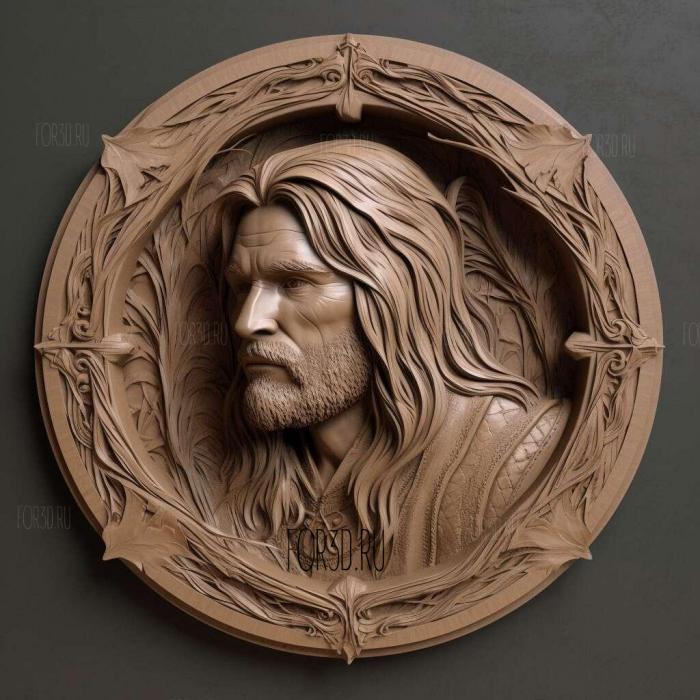 Aragorn Lord of the Rings 3 stl model for CNC